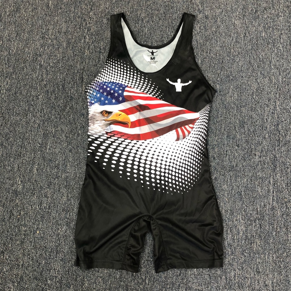 New (no tags) wrestling American flag singlet adult medium (runs small)